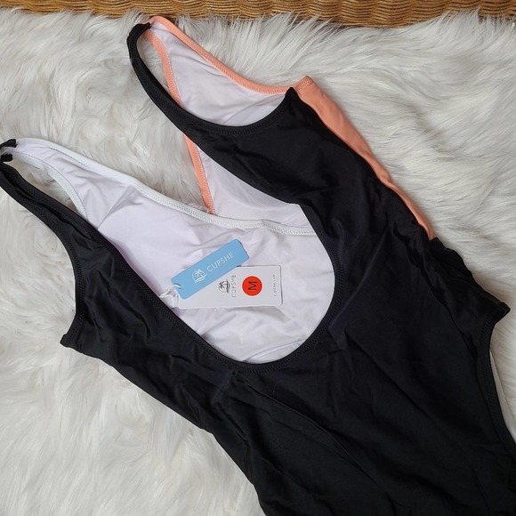 Color block one-pice swimsuit Sz M - Picture 10 of 13